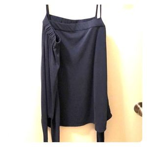 Shoulder straps with sleeves Ella moss top